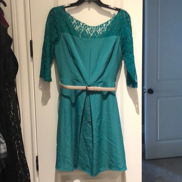 Jessica Simpson Dresses & Skirts - Teal lace top skater dress